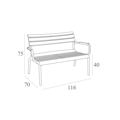 ΚΑΝΑΠΕΣ Art Maison Gretchen MARSALA 116X70X75εκ. ΠΟΛ/ΝΙΟΥ-116X70X75εκ.