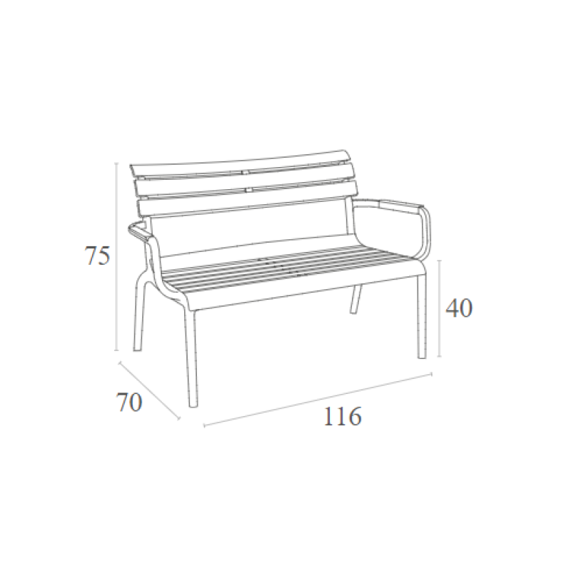 ΚΑΝΑΠΕΣ Art Maison Gretchen MARSALA 116X70X75εκ. ΠΟΛ/ΝΙΟΥ-116X70X75εκ.