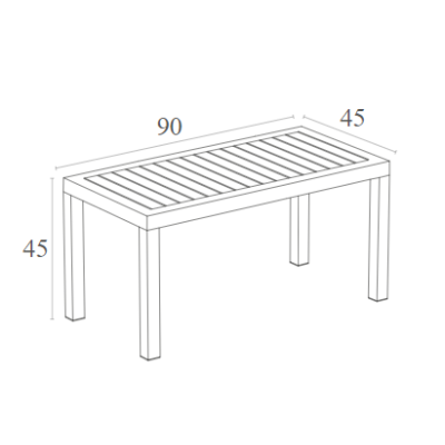 Τραπέζι Art Maison Skanderborg - Silver Gray (90Χ45Χ45εκ) Τραπέζι Art Maison Skanderborg - Silver Gray (90Χ45Χ45εκ)