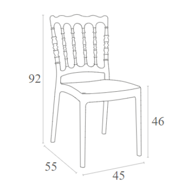 Καρέκλα Catering Art Maison Hinnerup - White (45x55x92εκ.) Καρέκλα Catering Art Maison Hinnerup - White (45x55x92εκ.)