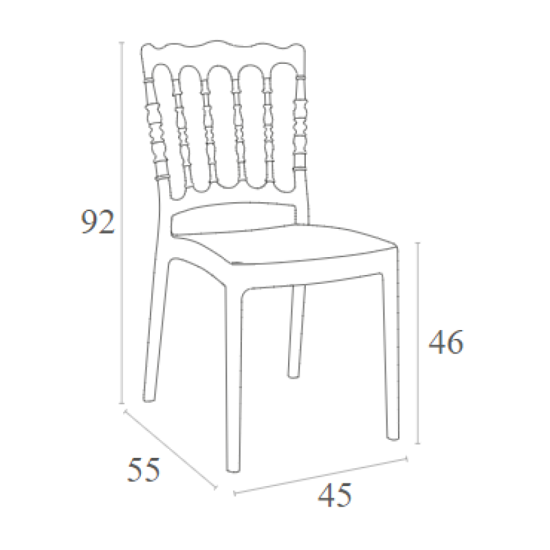 Καρέκλα Catering Art Maison Hinnerup - White (45x55x92εκ.) Καρέκλα Catering Art Maison Hinnerup - White (45x55x92εκ.)