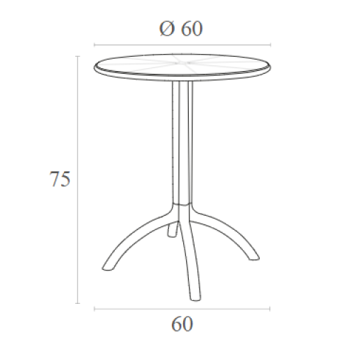 Τραπέζι Art Maison Malling - Taupe (Φ60x75εκ.)