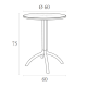 Τραπέζι Art Maison Malling - Silver Gray (Φ60x75εκ.)