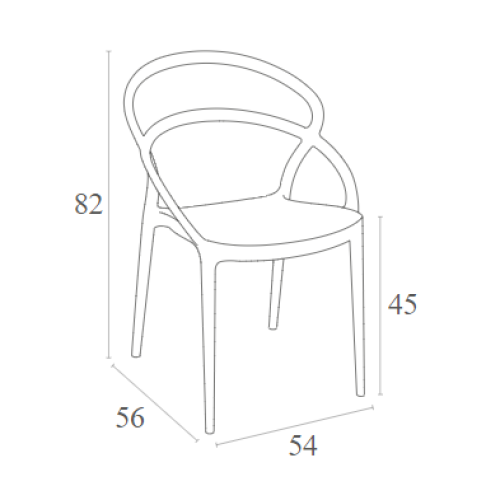 Καρέκλα Art Maison Stovring - Black (54x56x82εκ.)