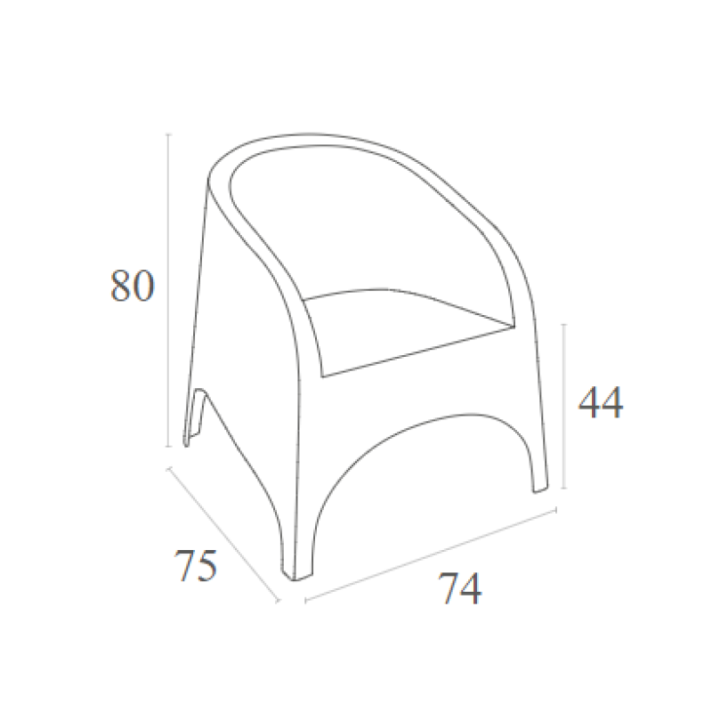 Πολυθρόνα Art Maison Vamdrup - Dark Gray (74x75x80εκ.)