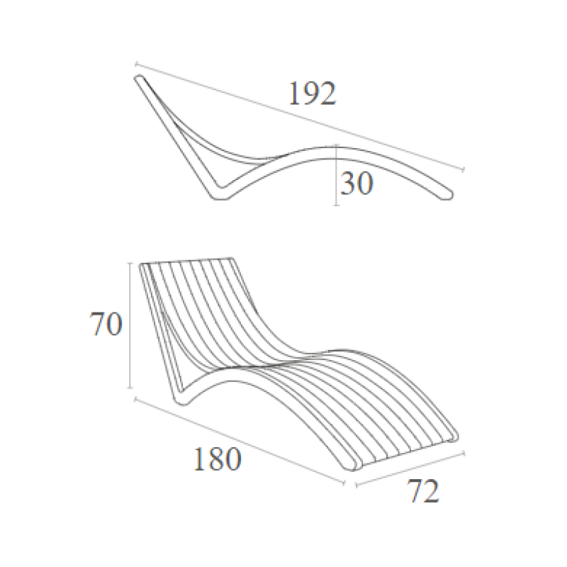 Ξαπλώστρα Art Maison Middelfart - Black (72x180x70εκ.)