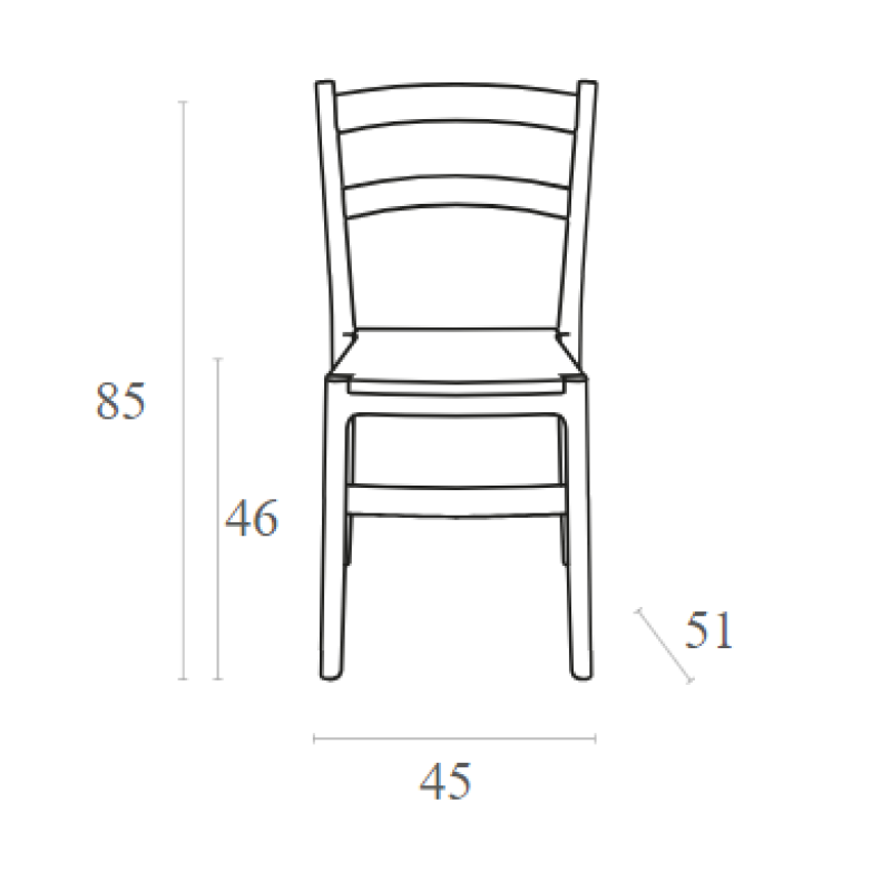 Καρέκλα Art Maison Struer - White (45x51x85εκ.)