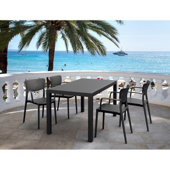 Σετ Τραπεζαρίας 5τμχ Art Maison Jinbe Black 140Χ80Χ75εκ.