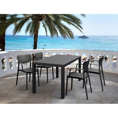 Σετ Τραπεζαρίας 5τμχ Art Maison Jinbe Black 140Χ80Χ75εκ.