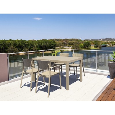 Σετ Τραπεζαρίας 5τμχ Art Maison Jinbe Taupe 140Χ80Χ75εκ.