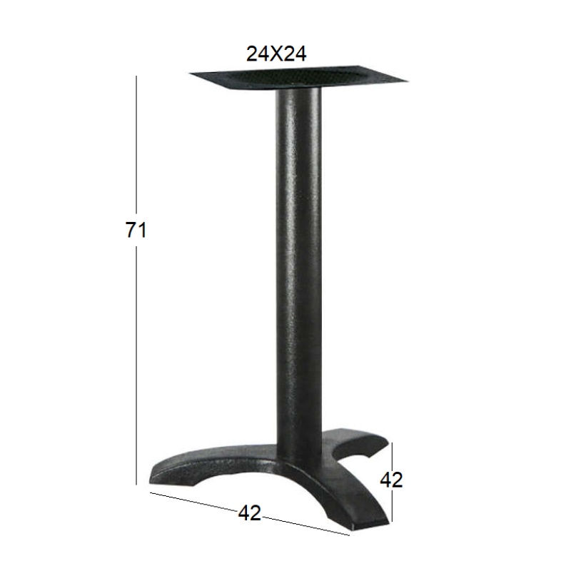 Βάση Τραπεζιού Art Maison Nordborg - Black (45x40x71-24x24εκ.)