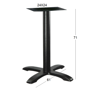 Βάση Τραπεζιού Art Maison Nordborg - Black (61x61x71-24x24εκ.)
