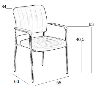 Πολυθρόνα Επισκέπτη Art Maison Haderslev - Black (55X50X81εκ.)