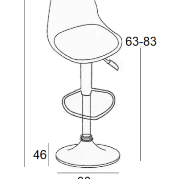 Σκαμπό Μπάρ Art Maison Hammel 2τμχ Γκρί Ύφασμα 38x46x105εκ.-38Χ46Χ63-83/85-105εκ.