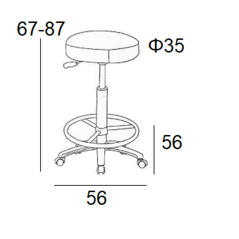 Σκαμπό Μπάρ Art Maison Brew 2τμχ Λευκό Pu 54x54x88εκ.-54Χ54Χ66-88εκ.
