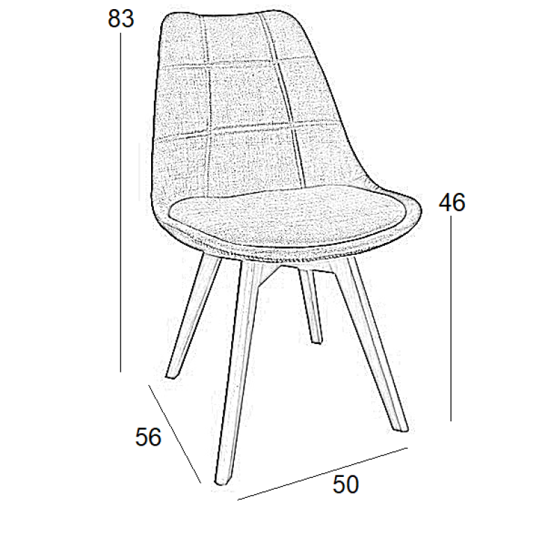 Καρέκλα Σετ 4 Τεμαχίων Art Maison Farum - Dark Gray (49Χ53Χ82εκ) Καρέκλα Σετ 4 Τεμαχίων Art Maison Farum - Dark Gray (49Χ53Χ82εκ)