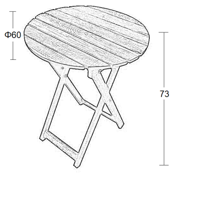 Τραπέζι Εξ. Χώρου Art Maison Farum - Walnut (Φ60Χ73εκ.) Τραπέζι Εξ. Χώρου Art Maison Farum - Walnut (Φ60Χ73εκ.)