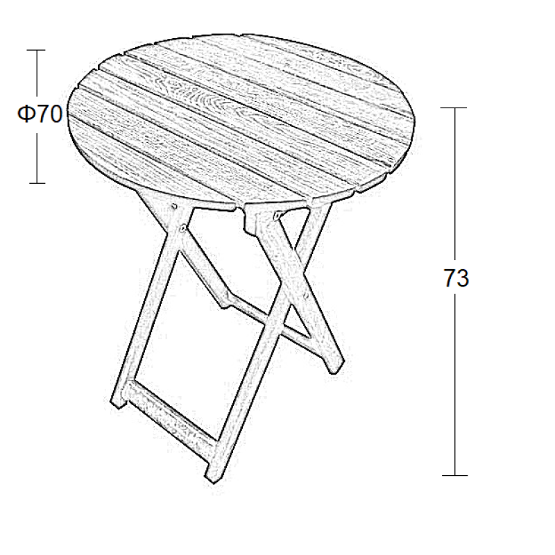 Τραπέζι Εξ. Χώρου Art Maison Farum - Walnut (Φ70Χ73εκ.) Τραπέζι Εξ. Χώρου Art Maison Farum - Walnut (Φ70Χ73εκ.)