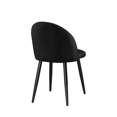 Καρέκλα Τραπεζαρίας Art Maison Nyborg Μεταλλική 4τμχ Μαύρο/Μαύρο Ύφασμα 47X53.5X49-80εκ.-47X53.5X49-80εκ.