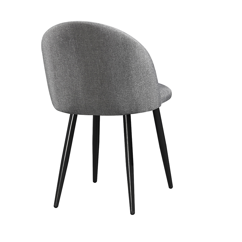 Καρέκλα Τραπεζαρίας Art Maison Nyborg Μεταλλική 4τμχ Μαύρο/Γκρί Ύφασμα 47X53.5X49-80εκ.-47X53.5X49-80εκ.