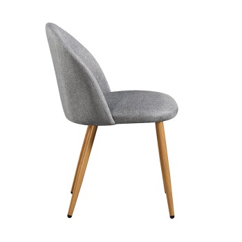 Καρέκλα Τραπεζαρίας Art Maison Nyborg Μεταλλική 4τμχ Φυσικό/Γκρί Ύφασμα 47X53.5X49-80εκ.-47X53.5X49-80εκ.