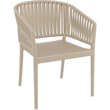 ΠΟΛΥΘΡΟΝΑ ART MAISON SELENE TAUPE ΠΟΛ/ΝΙΟΥ-58X58X80εκ.