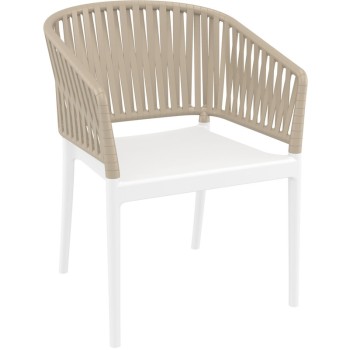 ΠΟΛΥΘΡΟΝΑ ART MAISON SELENE WHITE/TAUPE  ΠΟΛ/ΝΙΟΥ-58X58X80εκ.