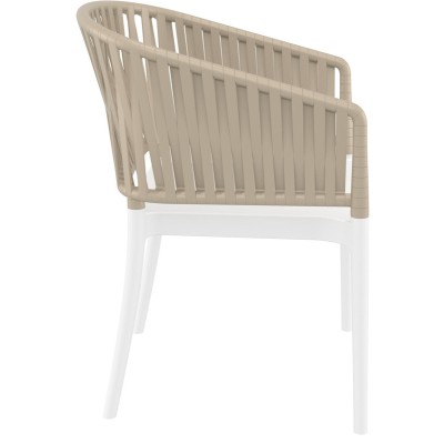 ΠΟΛΥΘΡΟΝΑ ART MAISON SELENE WHITE/TAUPE  ΠΟΛ/ΝΙΟΥ-58X58X80εκ.