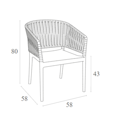 ΠΟΛΥΘΡΟΝΑ ART MAISON SELENE WHITE/TAUPE  ΠΟΛ/ΝΙΟΥ-58X58X80εκ.
