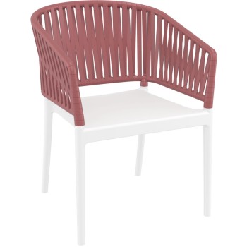 ΠΟΛΥΘΡΟΝΑ ART MAISON SELENE WHITE/MARSALA ΠΟΛ/ΝΙΟΥ-58X58X80εκ.
