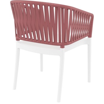ΠΟΛΥΘΡΟΝΑ ART MAISON SELENE WHITE/MARSALA ΠΟΛ/ΝΙΟΥ-58X58X80εκ.