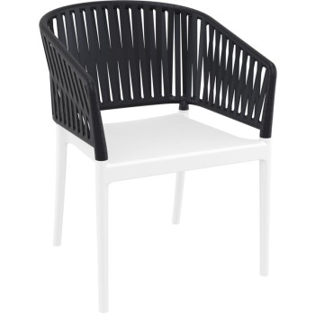ΠΟΛΥΘΡΟΝΑ ART MAISON SELENE WHITE/BLACK ΠΟΛ/ΝΙΟΥ-58X58X80εκ.