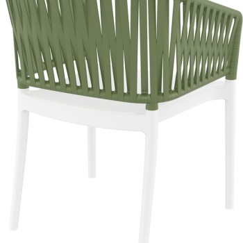 ΠΟΛΥΘΡΟΝΑ ART MAISON SELENE WHITE/OLIVE GREEN ΠΟΛ/ΝΙΟΥ-58X58X80εκ.