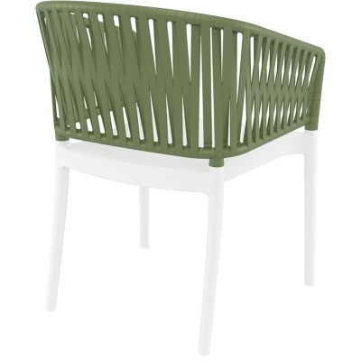 ΠΟΛΥΘΡΟΝΑ ART MAISON SELENE WHITE/OLIVE GREEN ΠΟΛ/ΝΙΟΥ-58X58X80εκ.