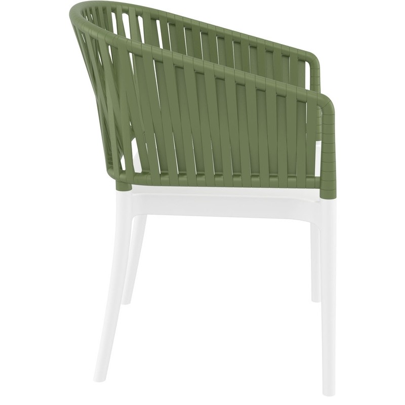 ΠΟΛΥΘΡΟΝΑ ART MAISON SELENE WHITE/OLIVE GREEN ΠΟΛ/ΝΙΟΥ-58X58X80εκ.