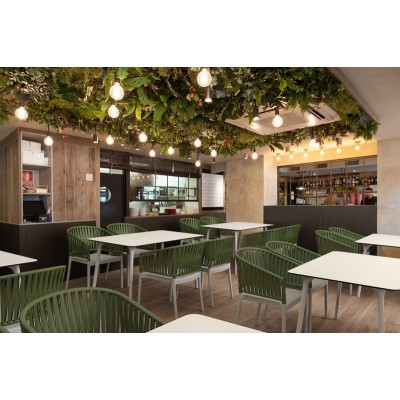 ΠΟΛΥΘΡΟΝΑ ART MAISON SELENE WHITE/OLIVE GREEN ΠΟΛ/ΝΙΟΥ-58X58X80εκ.