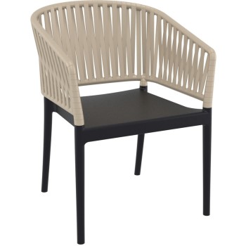ΠΟΛΥΘΡΟΝΑ ART MAISON SELENE BLACK/TAUPE ΠΟΛ/ΝΙΟΥ-58X58X80εκ.