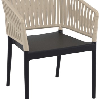 ΠΟΛΥΘΡΟΝΑ ART MAISON SELENE BLACK/TAUPE ΠΟΛ/ΝΙΟΥ-58X58X80εκ.