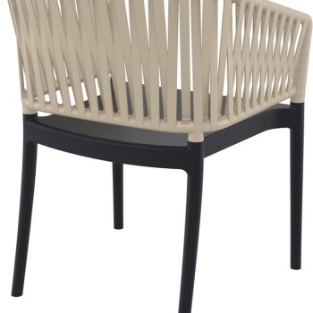 ΠΟΛΥΘΡΟΝΑ ART MAISON SELENE BLACK/TAUPE ΠΟΛ/ΝΙΟΥ-58X58X80εκ.