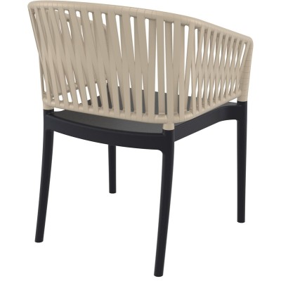 ΠΟΛΥΘΡΟΝΑ ART MAISON SELENE BLACK/TAUPE ΠΟΛ/ΝΙΟΥ-58X58X80εκ.