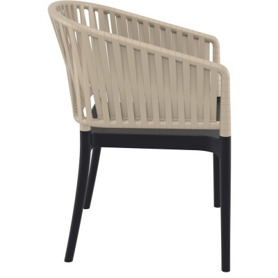 ΠΟΛΥΘΡΟΝΑ ART MAISON SELENE BLACK/TAUPE ΠΟΛ/ΝΙΟΥ-58X58X80εκ.