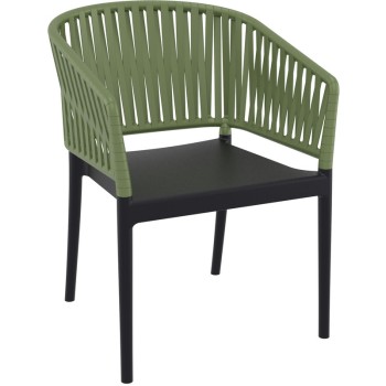 ΠΟΛΥΘΡΟΝΑ ART MAISON SELENE BLACK/OLIVE GREEN ΠΟΛ/ΝΙΟΥ-58X58X80εκ.