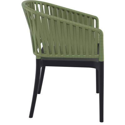 ΠΟΛΥΘΡΟΝΑ ART MAISON SELENE BLACK/OLIVE GREEN ΠΟΛ/ΝΙΟΥ-58X58X80εκ.
