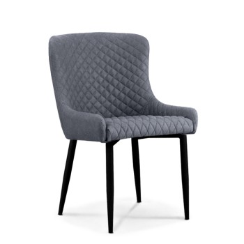 Καρέκλα Τραπεζαρίας Art Maison Shelgon Μεταλλική 2τμχ Grey Ύφασμα 48x55x50-86εκ.-48X55X50-86εκ.