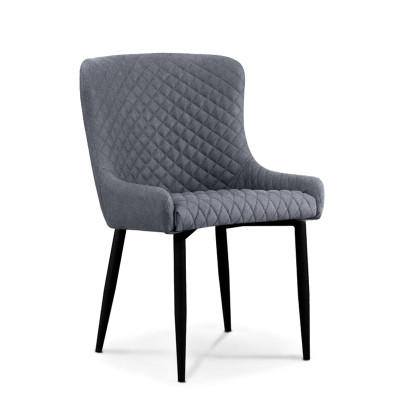 Καρέκλα Τραπεζαρίας Art Maison Shelgon Μεταλλική 2τμχ Grey Ύφασμα 48x55x50-86εκ.-48X55X50-86εκ.