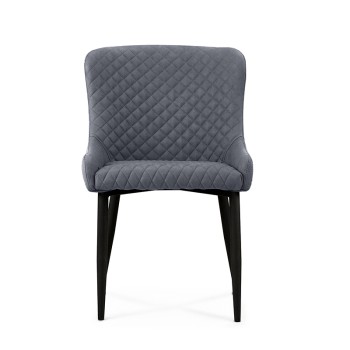 Καρέκλα Τραπεζαρίας Art Maison Shelgon Μεταλλική 2τμχ Grey Ύφασμα 48x55x50-86εκ.-48X55X50-86εκ.