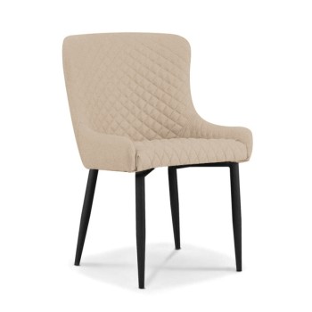 Καρέκλα Τραπεζαρίας Art Maison Shelgon Μεταλλική 2τμχ Beige Ύφασμα 48x55x50-86εκ.-48X55X50-86εκ.