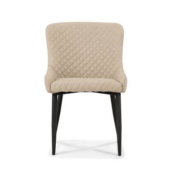 Καρέκλα Τραπεζαρίας Art Maison Shelgon Μεταλλική 2τμχ Beige Ύφασμα 48x55x50-86εκ.-48X55X50-86εκ.