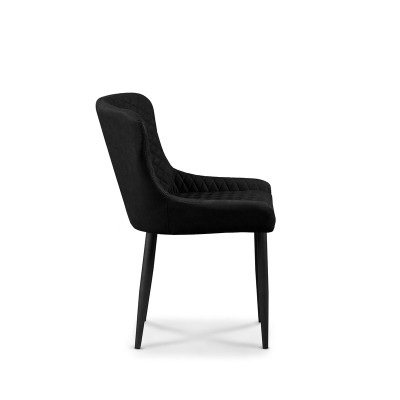 Καρέκλα Τραπεζαρίας  Art Maison Shelgon Μεταλλική 2τμχ Black Ύφασμα 48x55x50-86εκ.-48X55X50-86εκ.