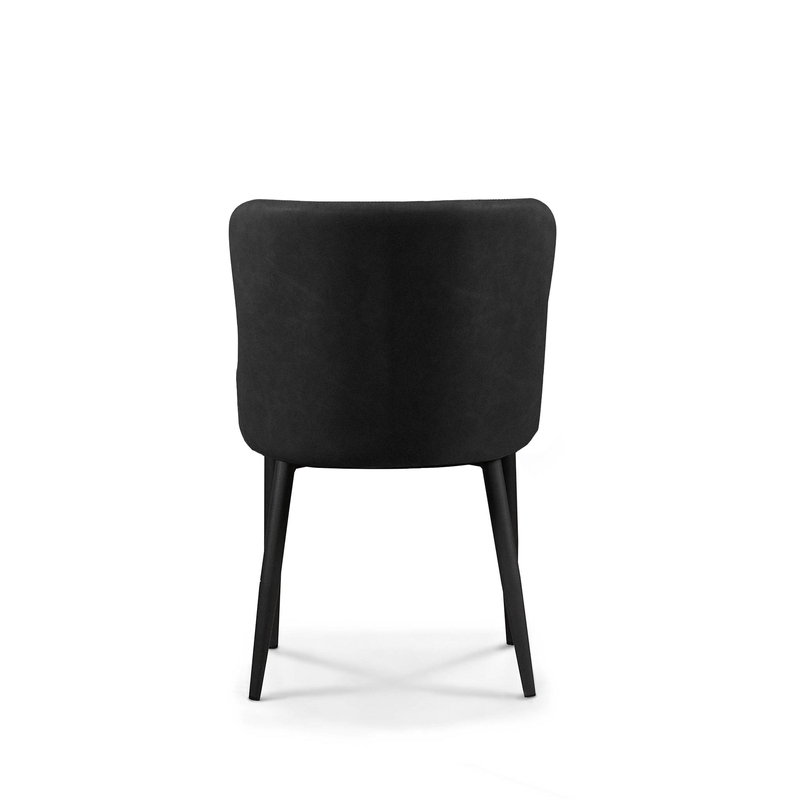 Καρέκλα Τραπεζαρίας  Art Maison Shelgon Μεταλλική 2τμχ Black Ύφασμα 48x55x50-86εκ.-48X55X50-86εκ.